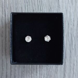 1.2 Carat Natural Topaz Sterling Silver Stud Earrings